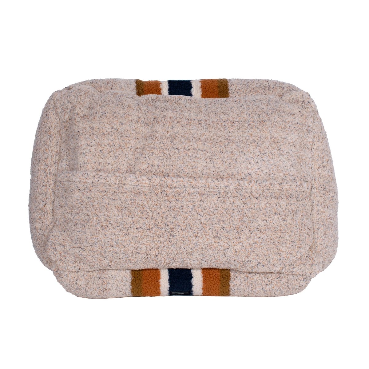 Shinola Stripe Kuddle Berber Dog Bed Oatmeal