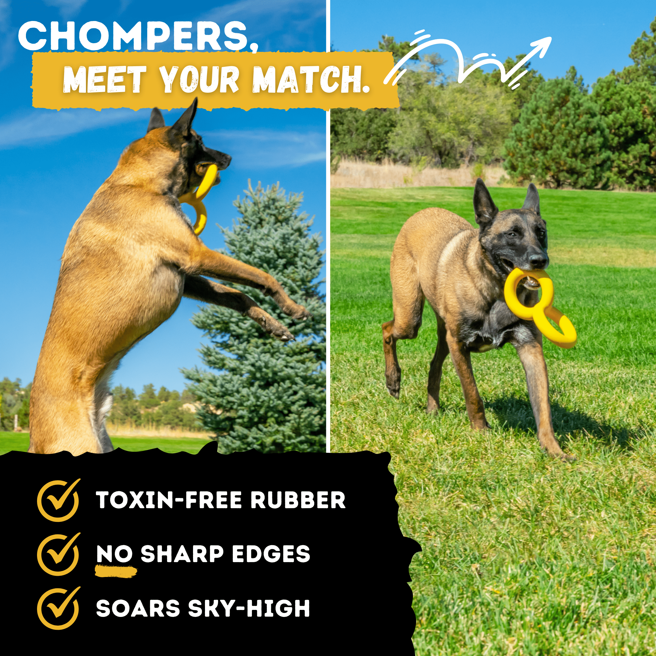 Indestructible Dog Toy for Aggressive Chewers | Tug Rings