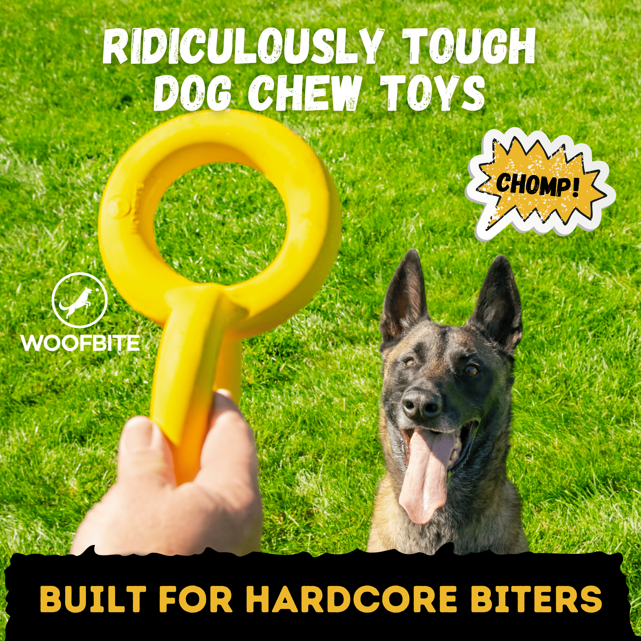 Indestructible Dog Toy for Aggressive Chewers | Tug Rings