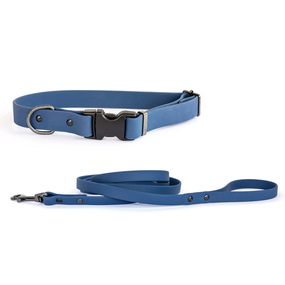 Waterproof Collar and 6' Leash Set For Dogs
