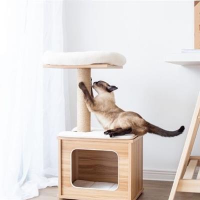 Catry Cedar Wooden Cat Tree