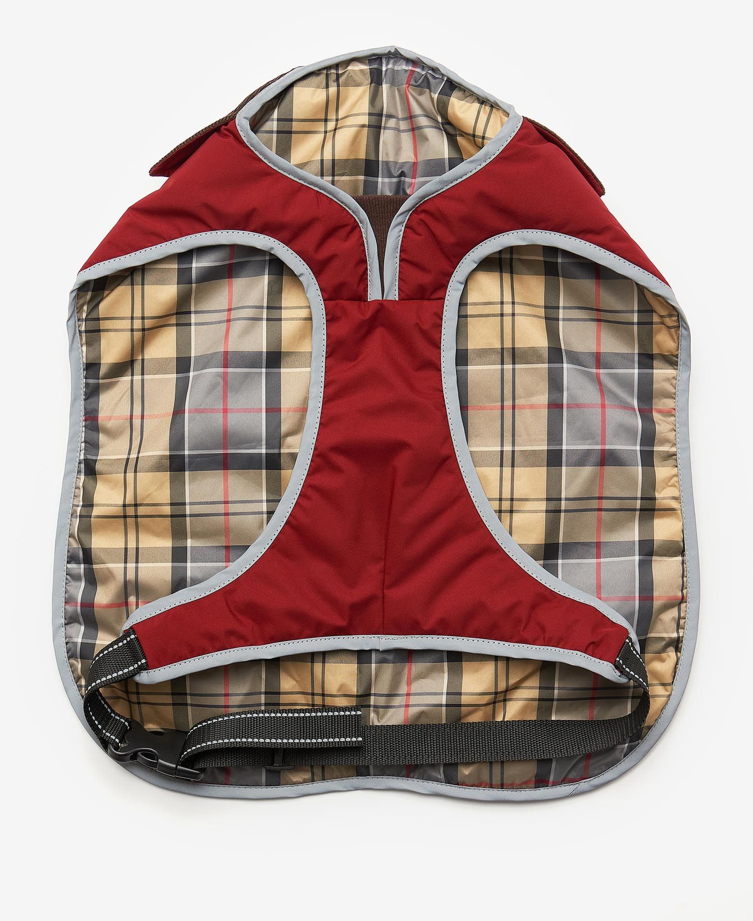 Red Barbour dog coat
