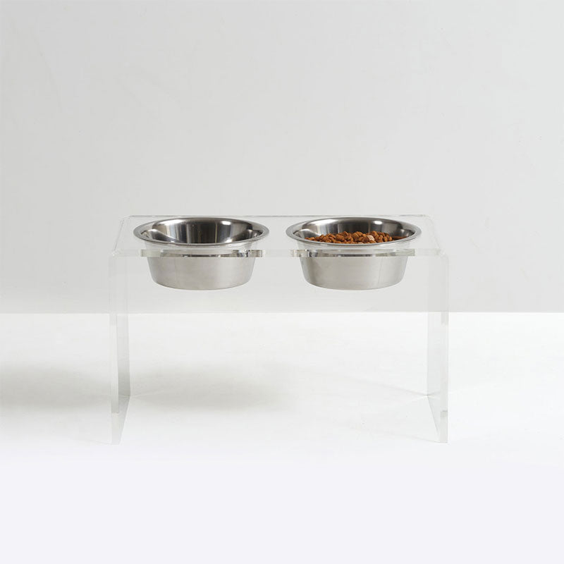 Acrylic shop dog feeder