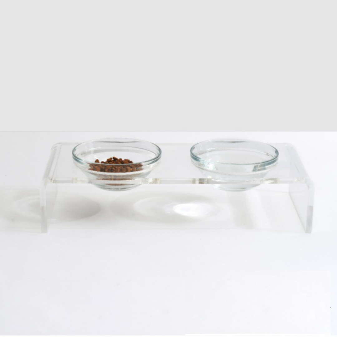 hiddin acrylic dog feeder