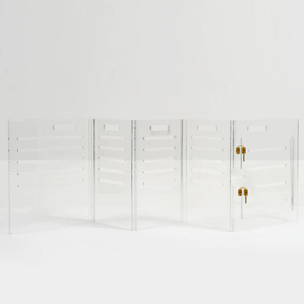 Modern dog crate to gate acrylic pet furniture