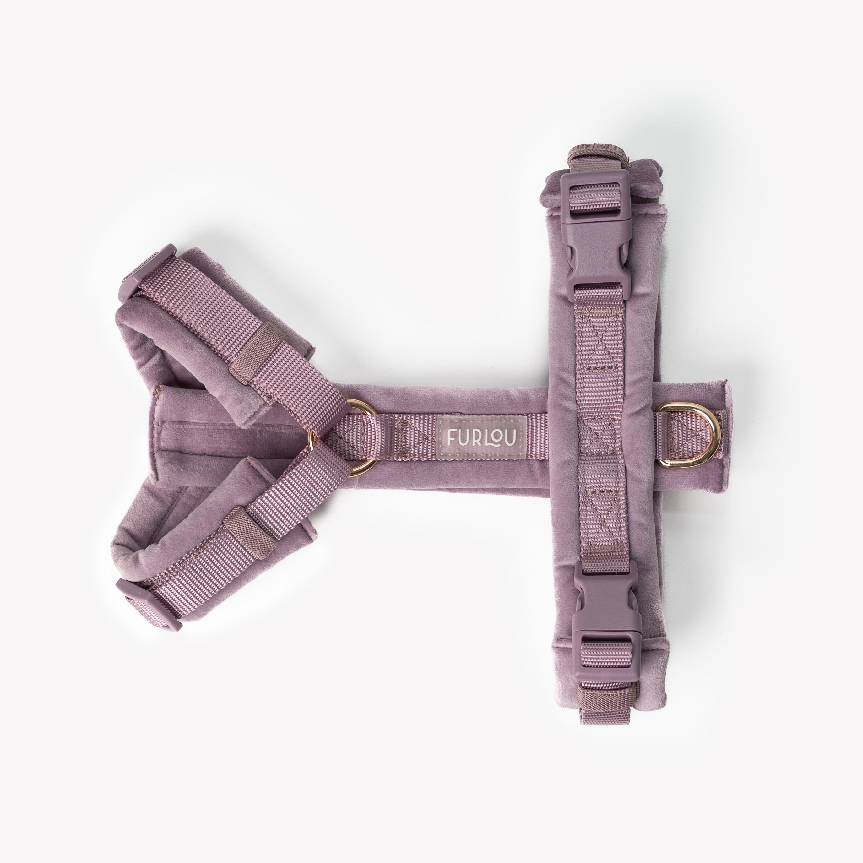 Luxury Velvet Dog Harness | Lilac