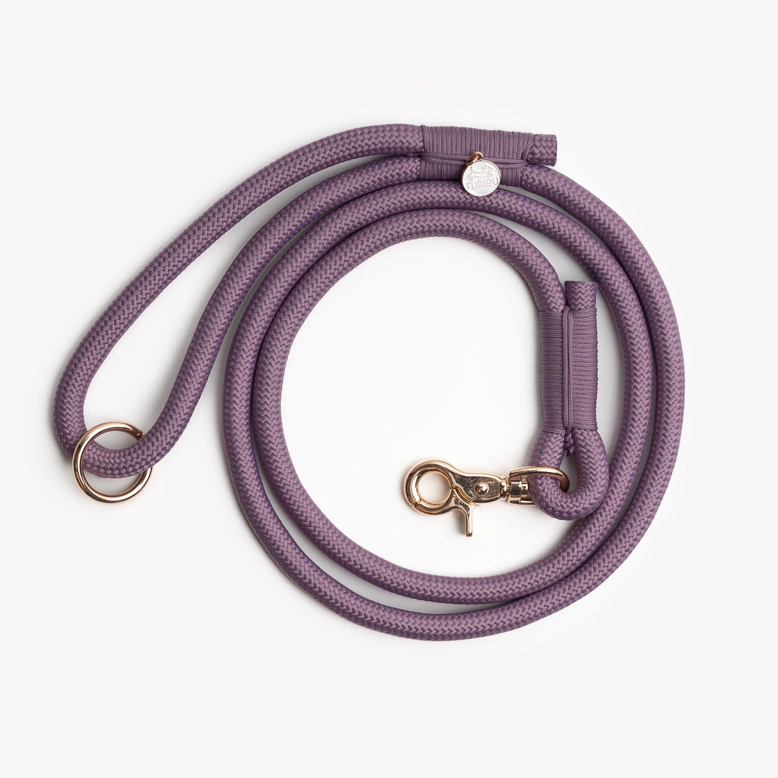 Luxury Braided Rope Leash For Strong Pullers | Lilac