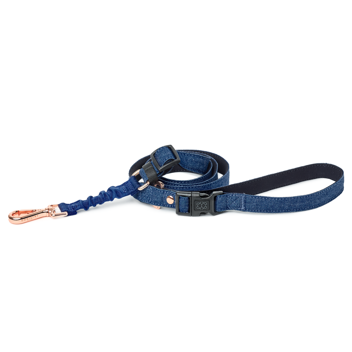 City Dog Leash Adjustable 5 Feet - Denim