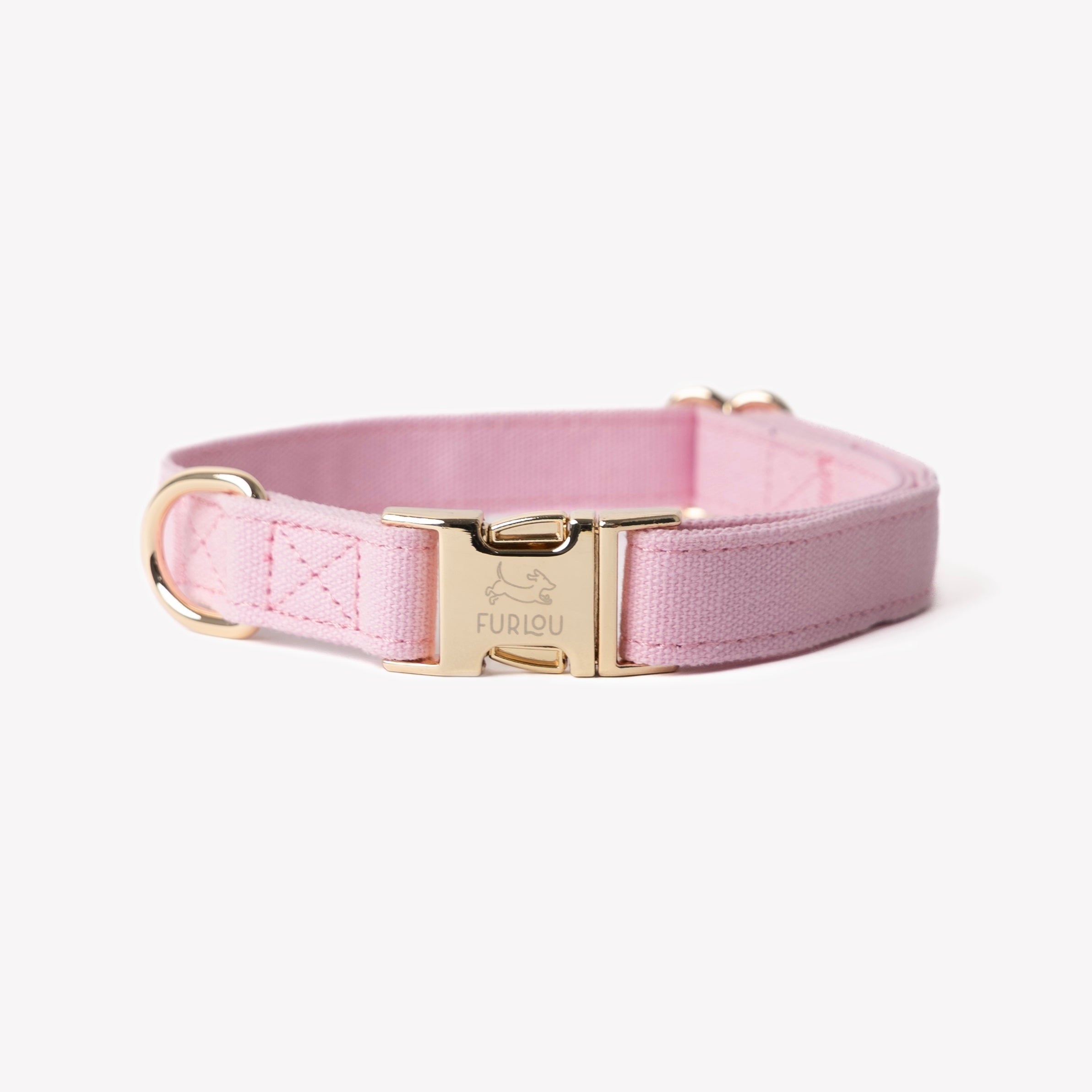 Soft Cotton Canvas Dog Collar in Pink Color