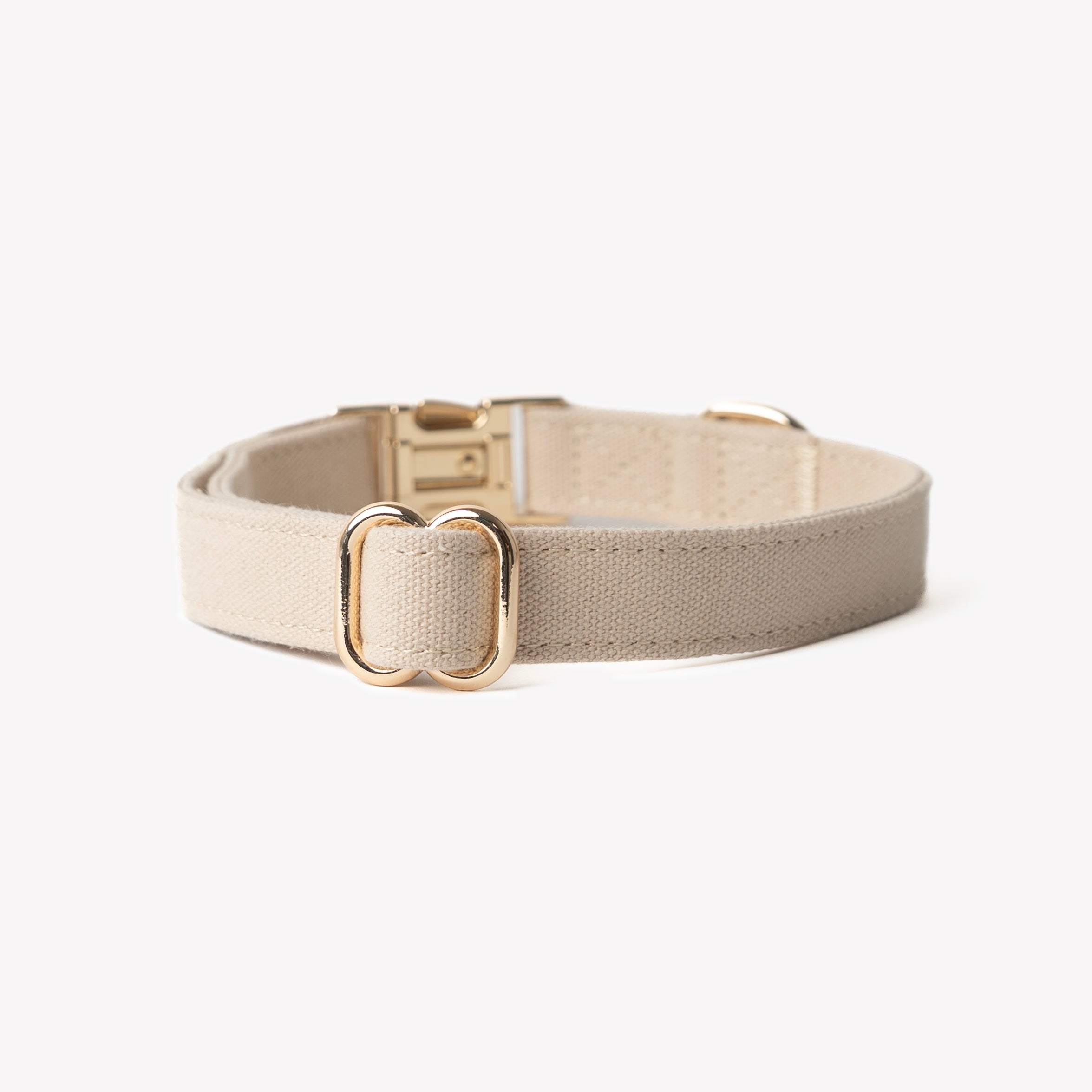 Soft CottonCanvas Dog Collar | Beige