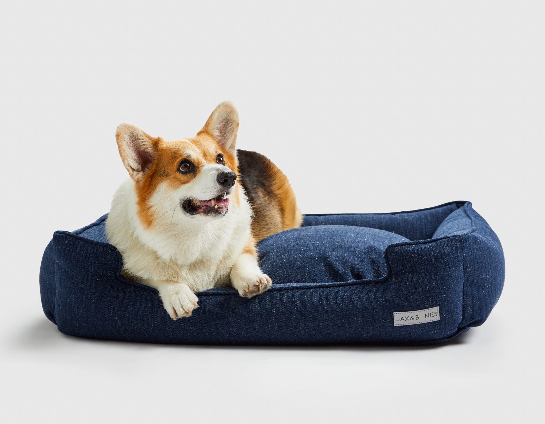 Warby Navy Dog Bed | Hypoallergenic Fill