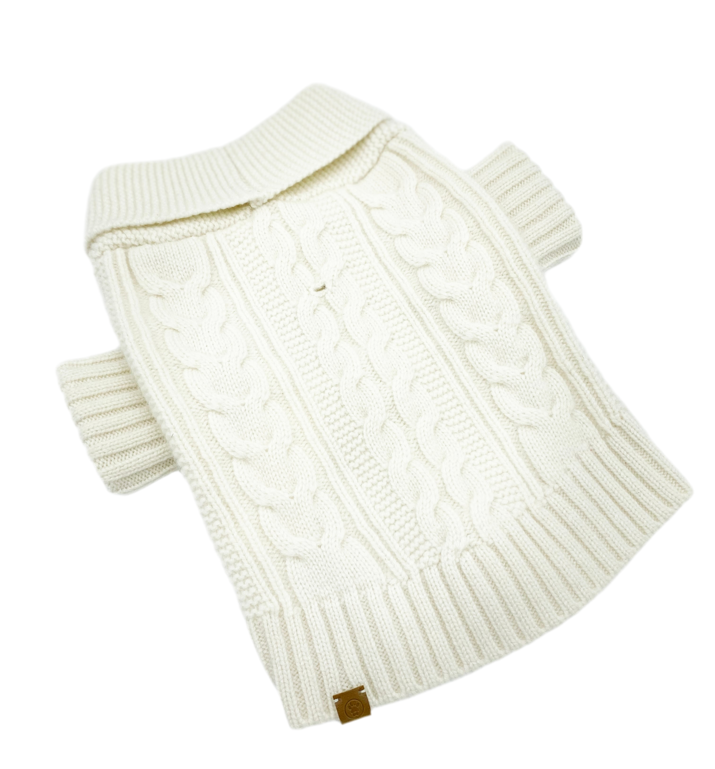 Cashmere Cardigan For Dogs, Brooklyn, Ivory