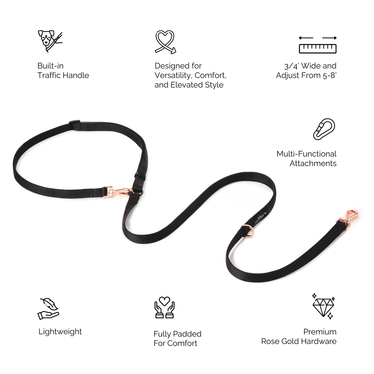 Metro hands-free leash features