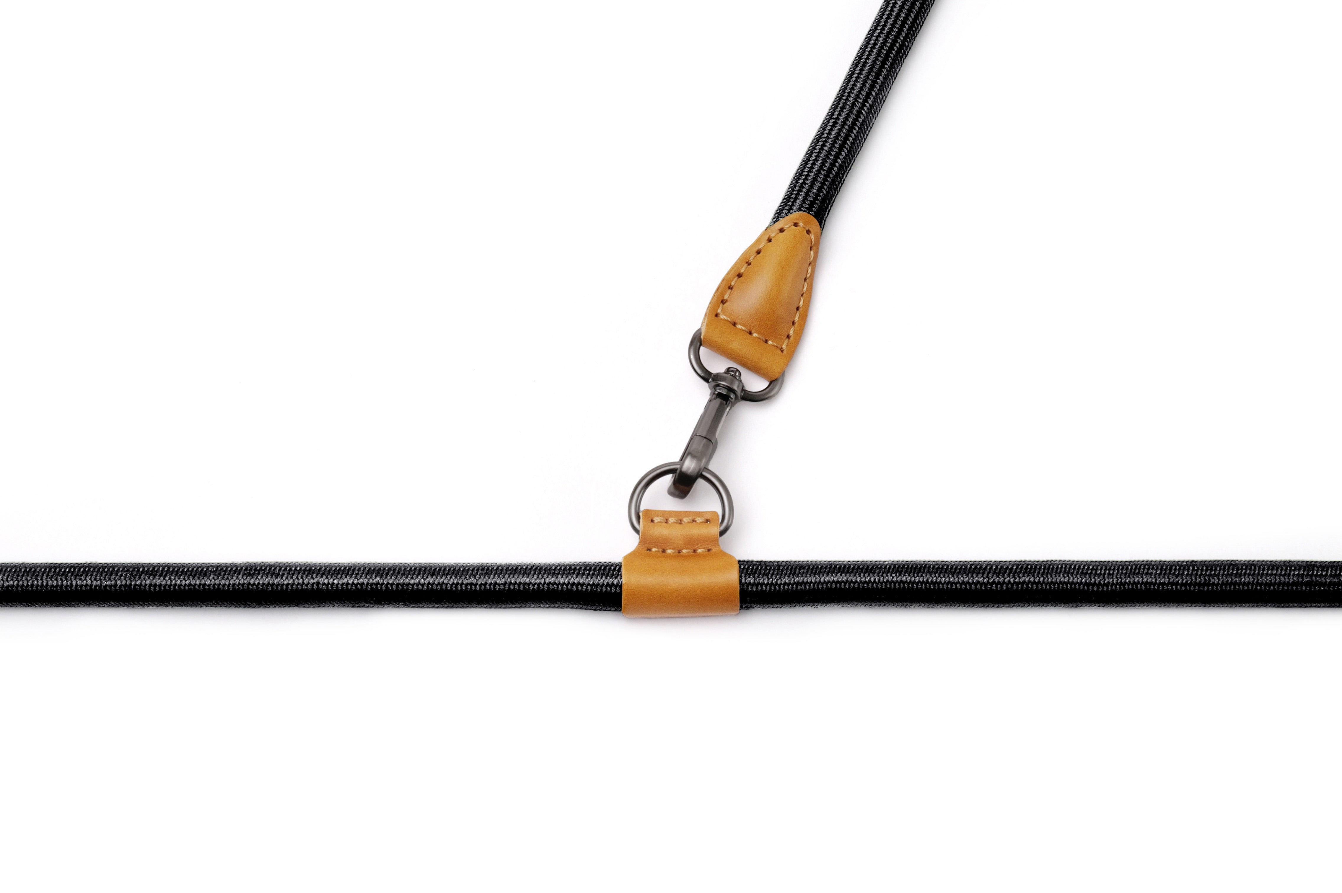 Luxury Leather Hands-Free Ray Dog Leash And Collar ID Tag Set