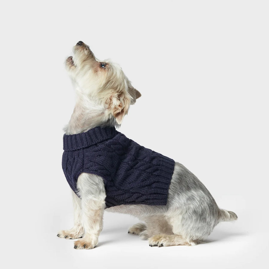 Shinola Cable Knit Dog Sweater For Small to XL Dogs