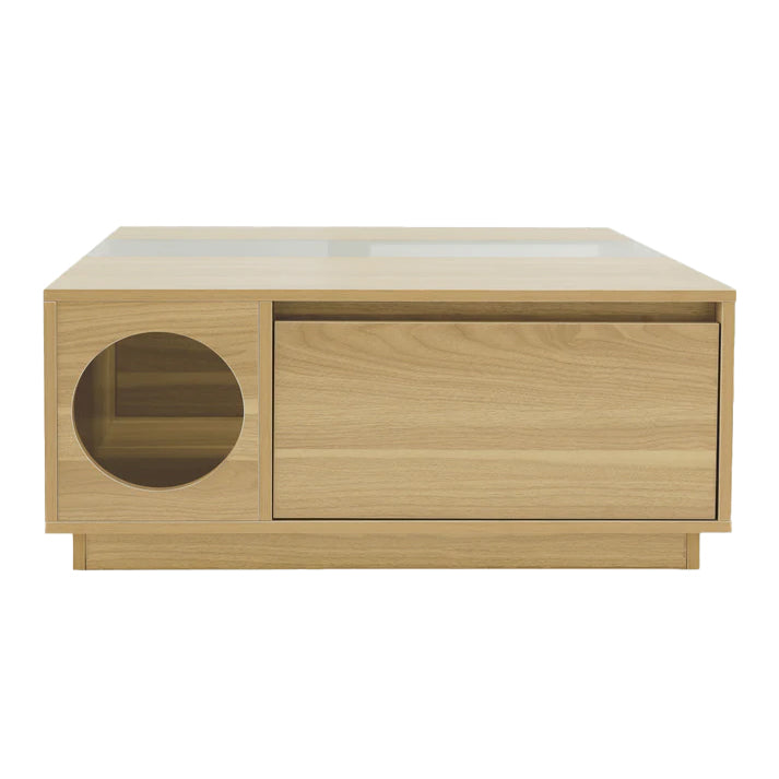 Coco coffee table with cat hideaway and play area