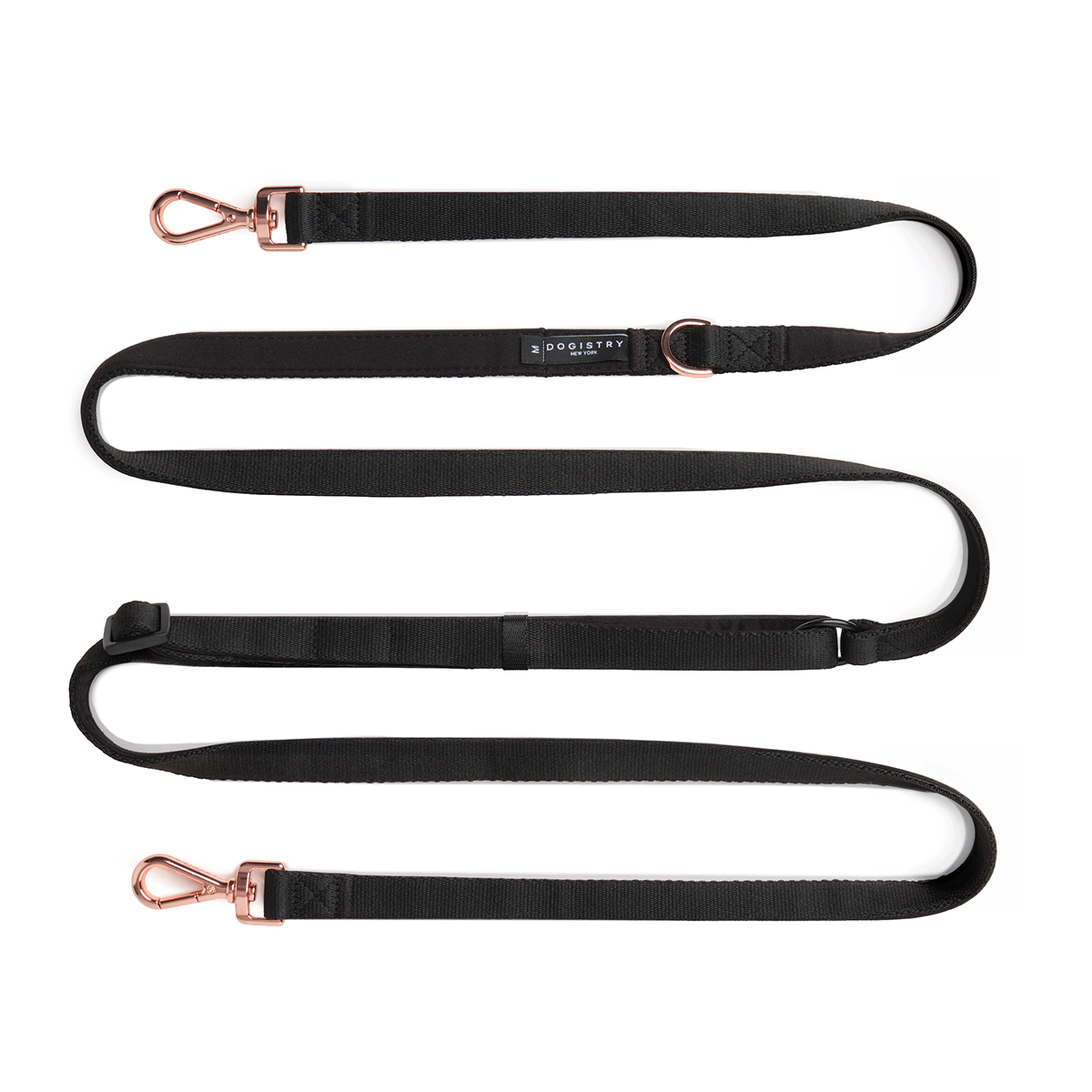 Black Metro hands-free leash with padded handles