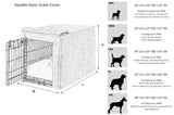 Double Door Dog Crate Cover Natura Performance Woven