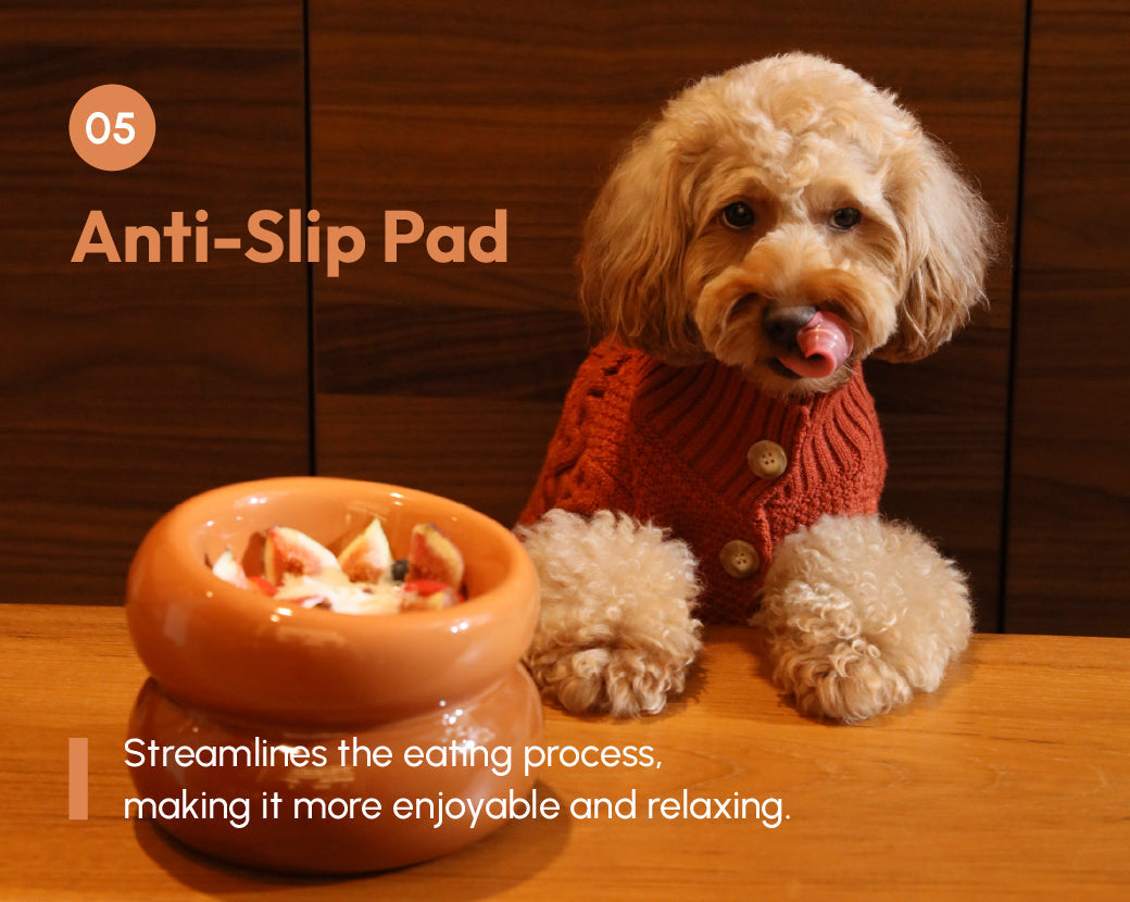 Soufflé Pet Bowl - Amber Orange