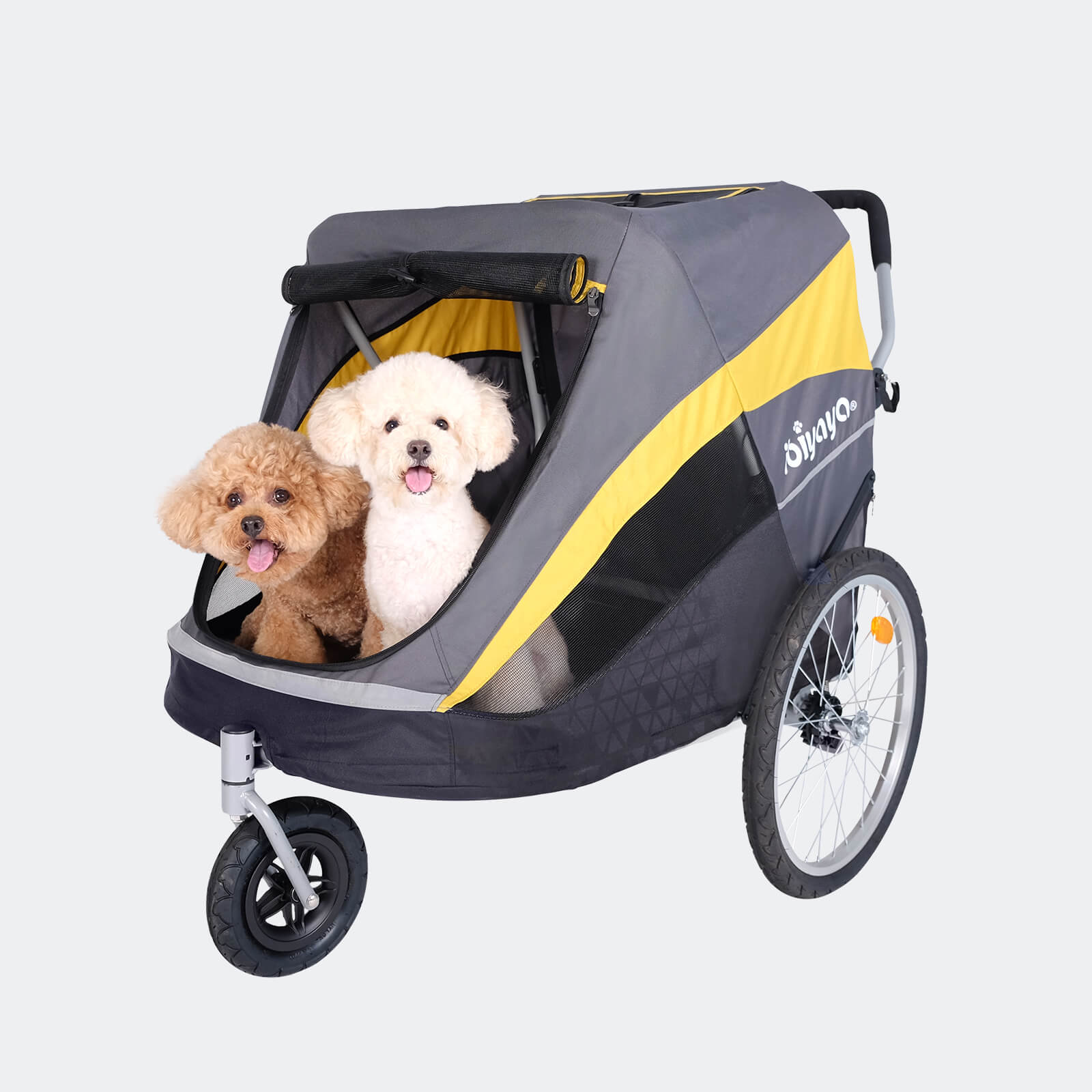 The Hercules Heavy-Duty Pro Pet Stroller Bike Trailer, 3-Wheel Extra-Large Dog Stroller