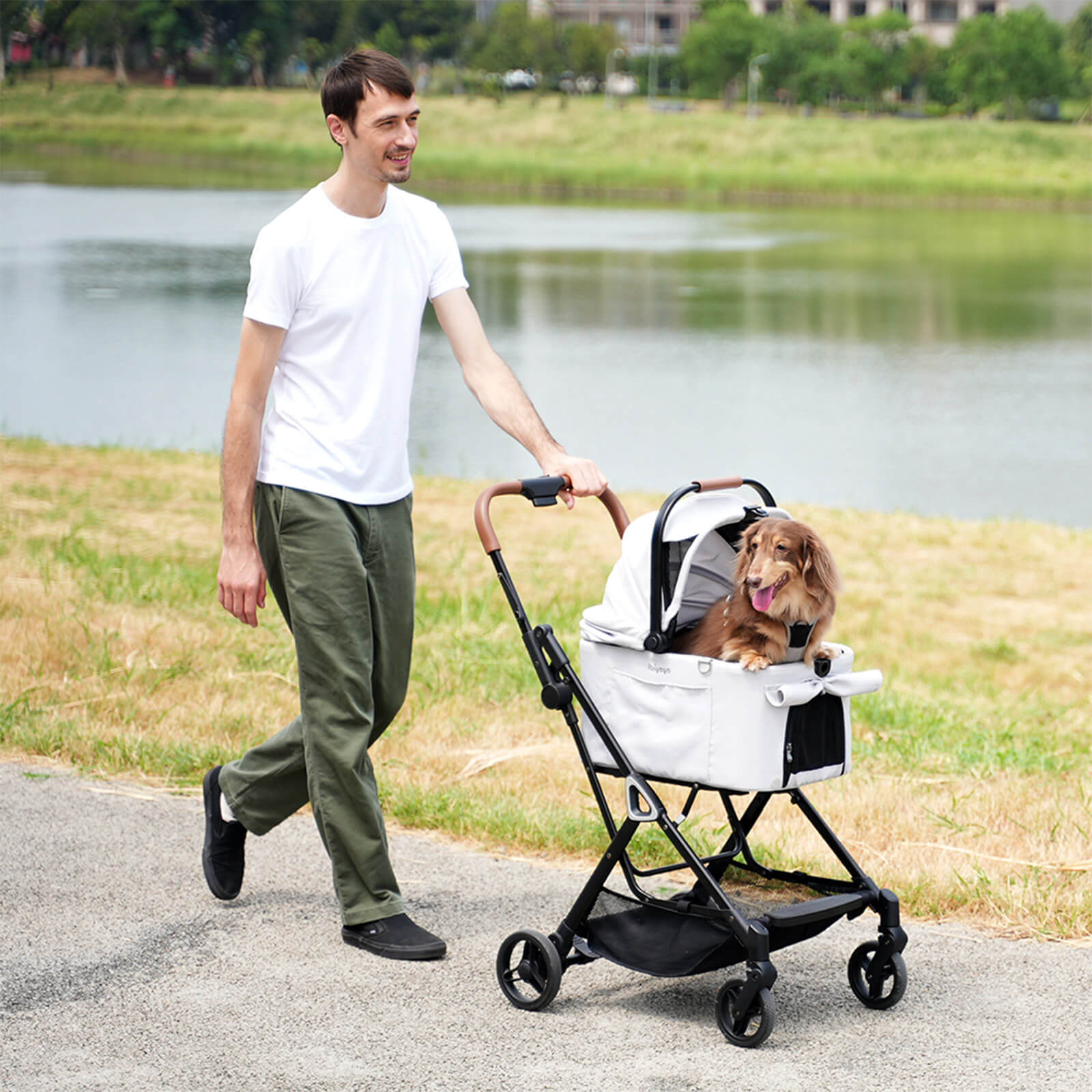 Lightweight Aluminum Stroller With Detachable Pet Carrier | Tinker