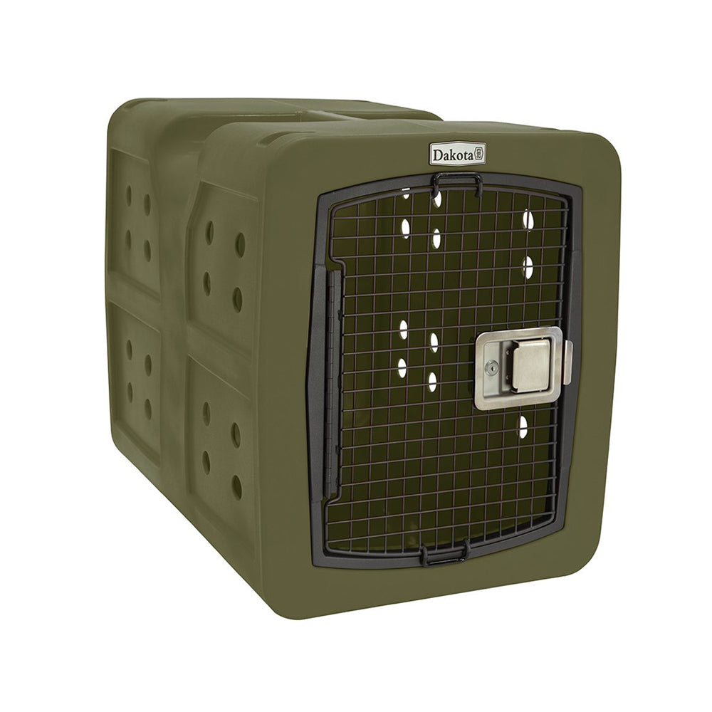 Dakota dog kennel for medium size dogs in green color for car travel