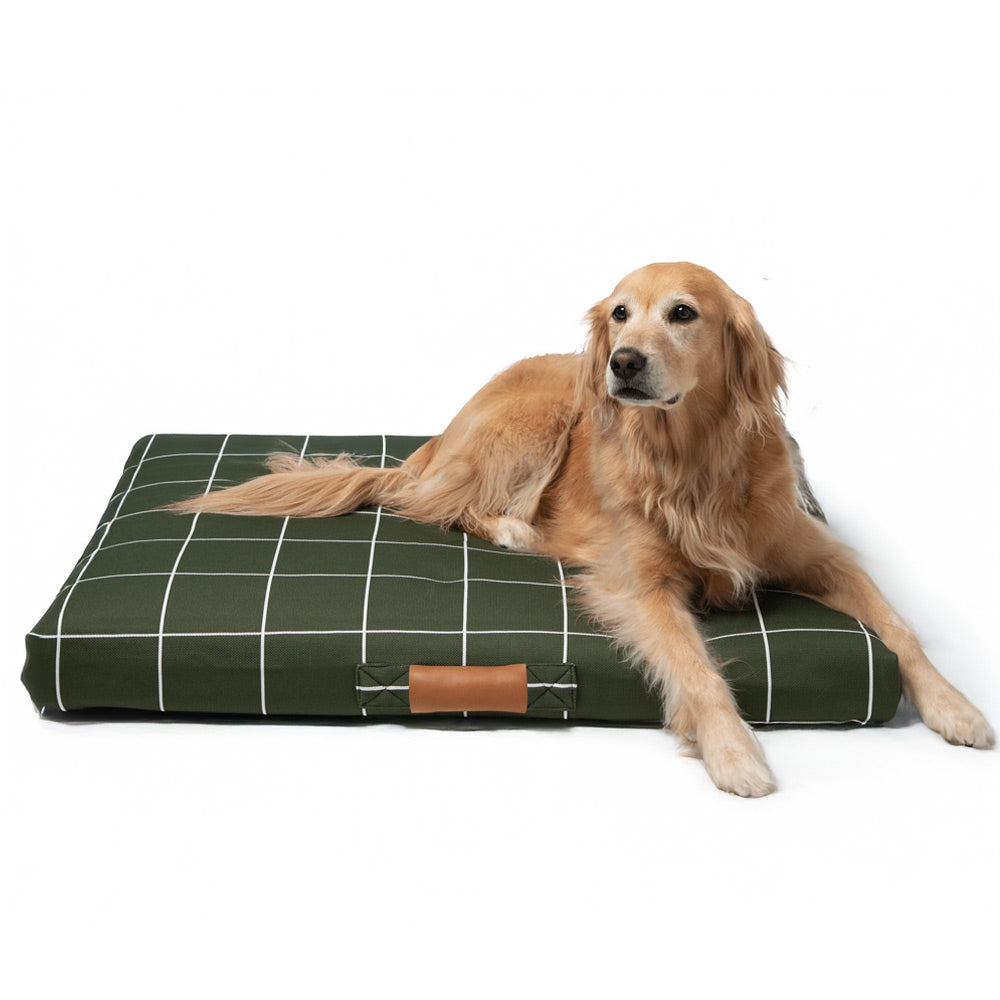 Hunter Green Grid | Dog Bed or Bed Cover