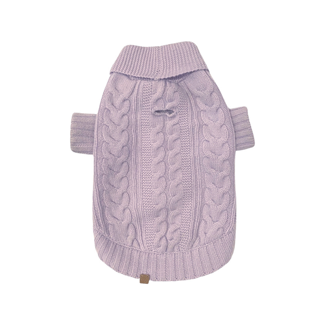 Brooklyn Cashmere Cardigan For Pets, Soft Lilac