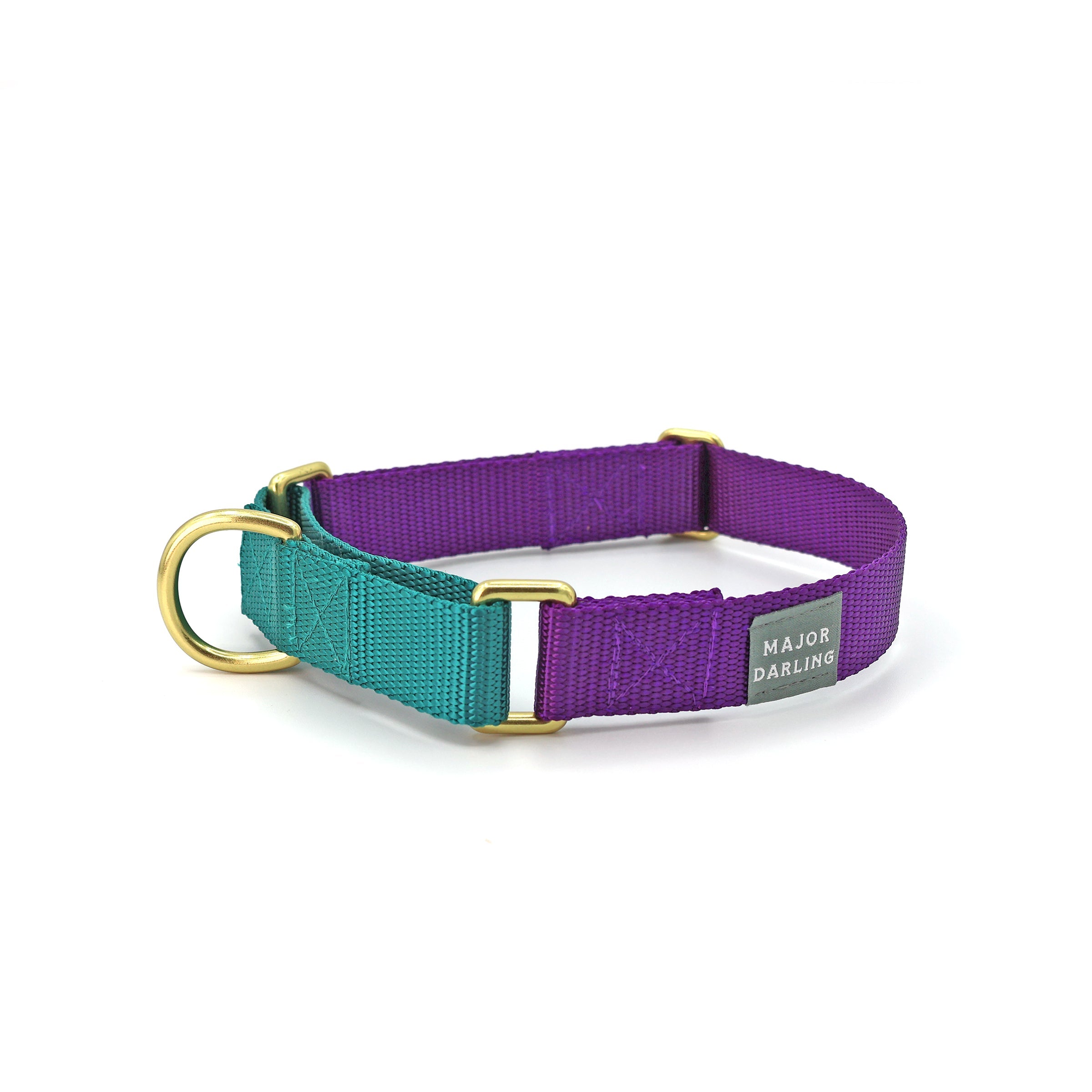 Martingale Dog Collar In Violet And Teal Style