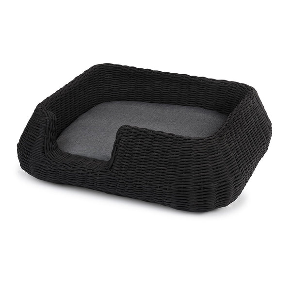 Miacara mio rope dog bed in stylish black color.