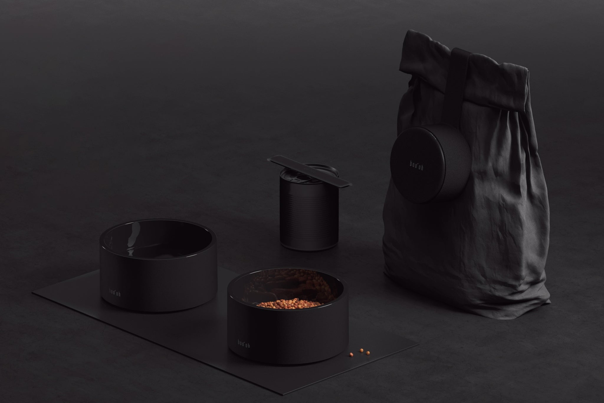 MOGO Minimalist Feeding Kit | Designer Dog Bowls & Tray Set
