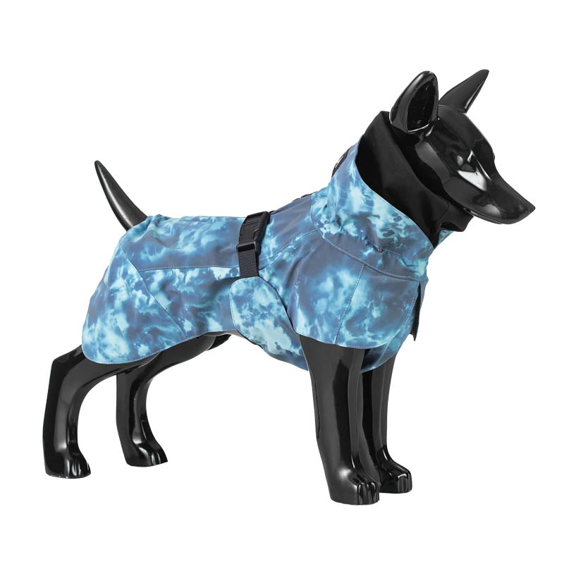 Paikka Dog Visibility Raincoat Lite Petrol Dye