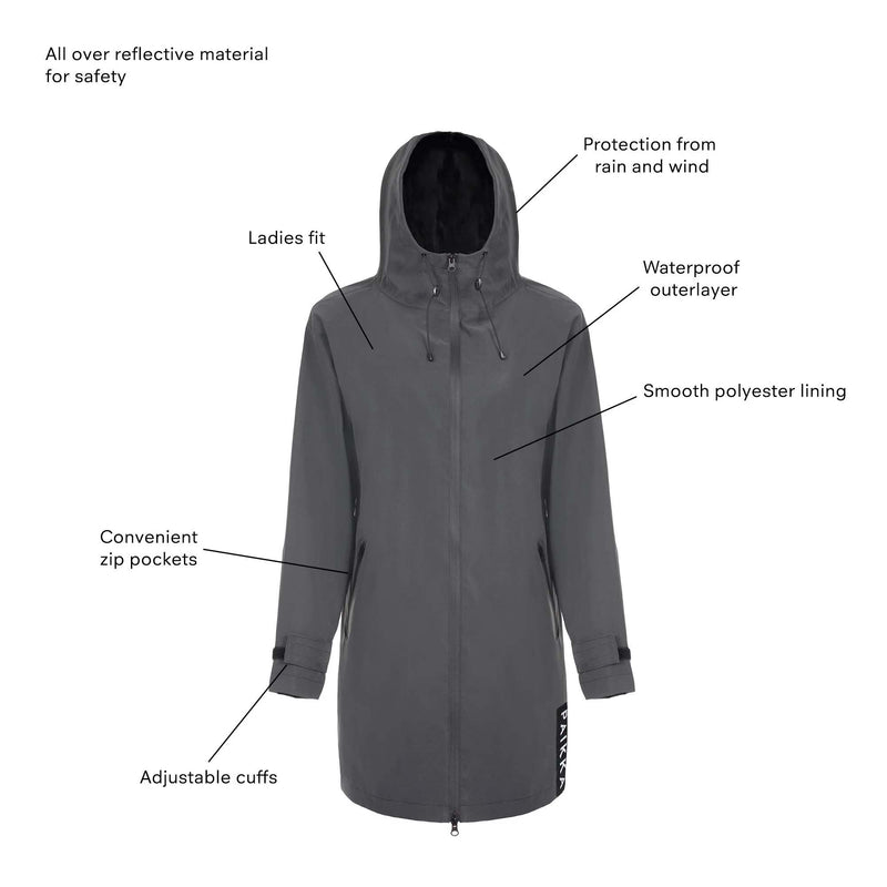 Paikka women's rain jacket specifications