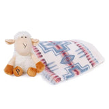 Pendleton Harding Rosewood Dog Blanket With Lamb Plush Toy 