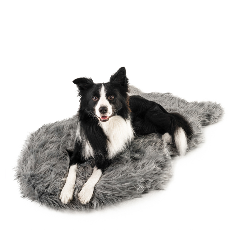 Faux fur fashion orthopedic dog bed