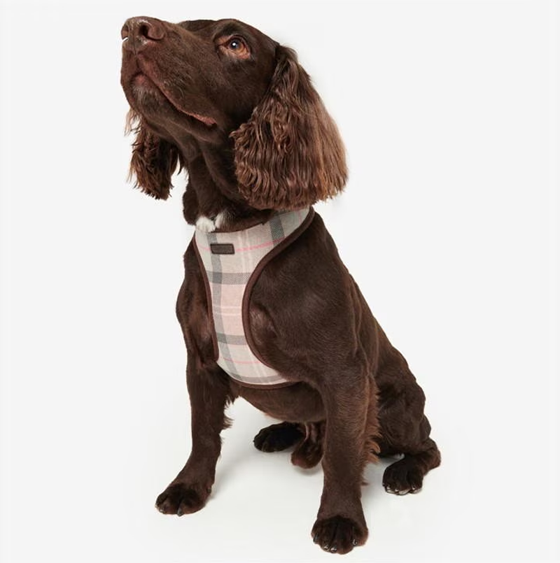 Barbour Dog Harness Classic Pink Tartan