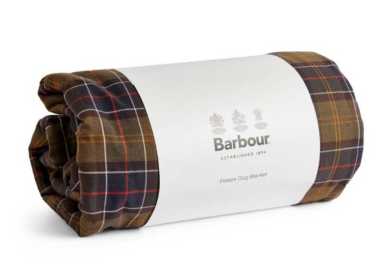 Barbour Fleece Dog Blanket in Classic Tartan