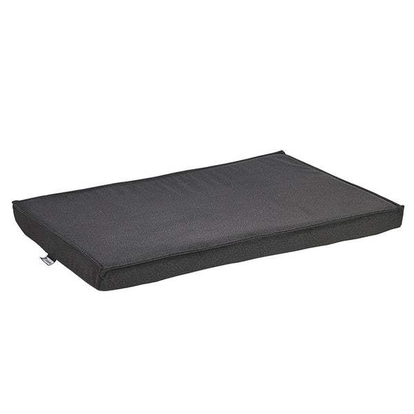 Dark gray crate mattress with upholstery fabric and cooling effect