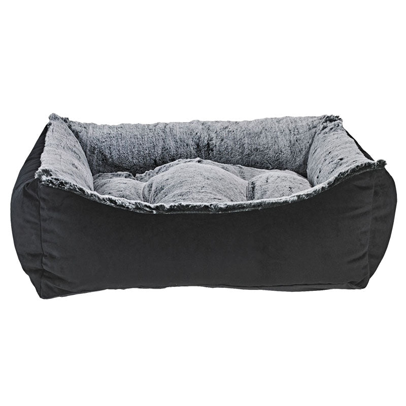 Bowsers Scoop Dog Bed With Soft Faux Fur Washable Cover