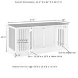 Crosley furniture dog crate dimension for small to medium size dogs