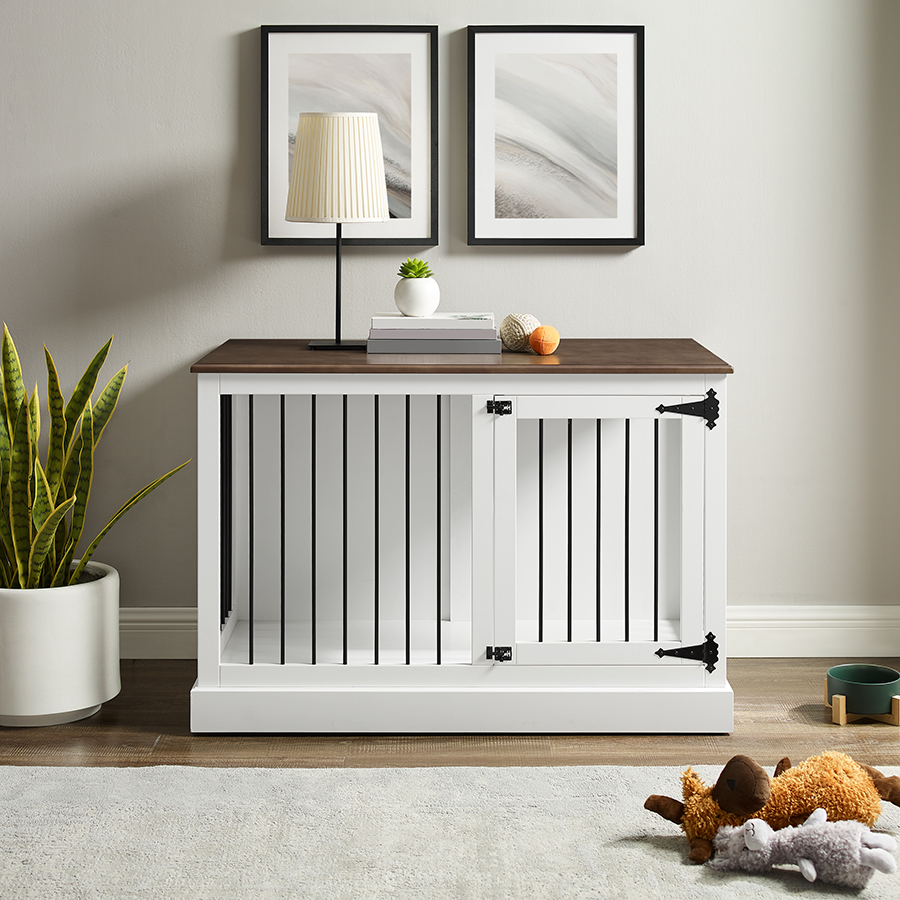 Winslow Small Credenza Dog Crate White by Ashley