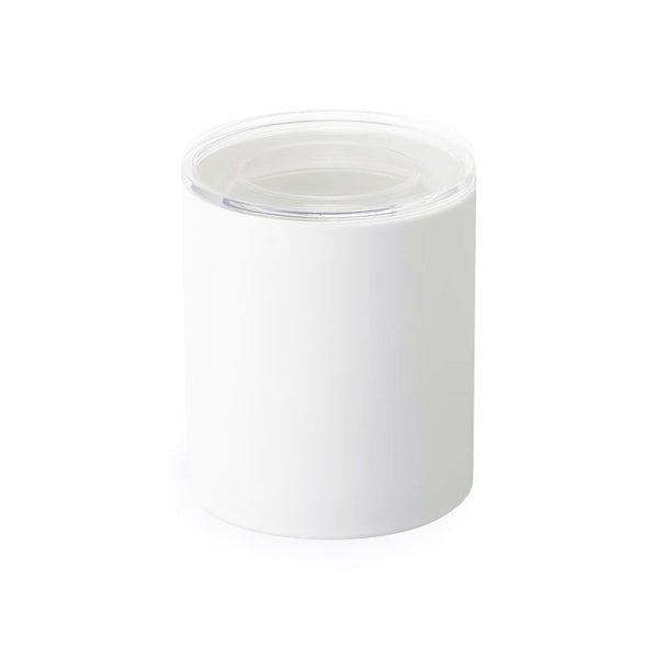White ceramic canister for dog food and treats