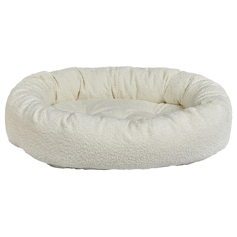 High quality dog bed for extra large size dogs with boucle and chenille upholstery