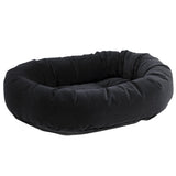 Black donut dog bed for large size dogs