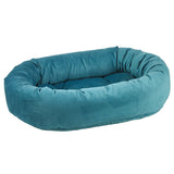 Microvelvet teal color bowsers donut dog bed