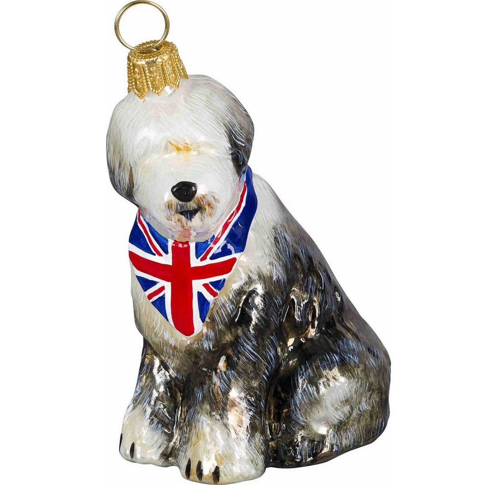 Old English Sheep Dog Ornament With Bandana