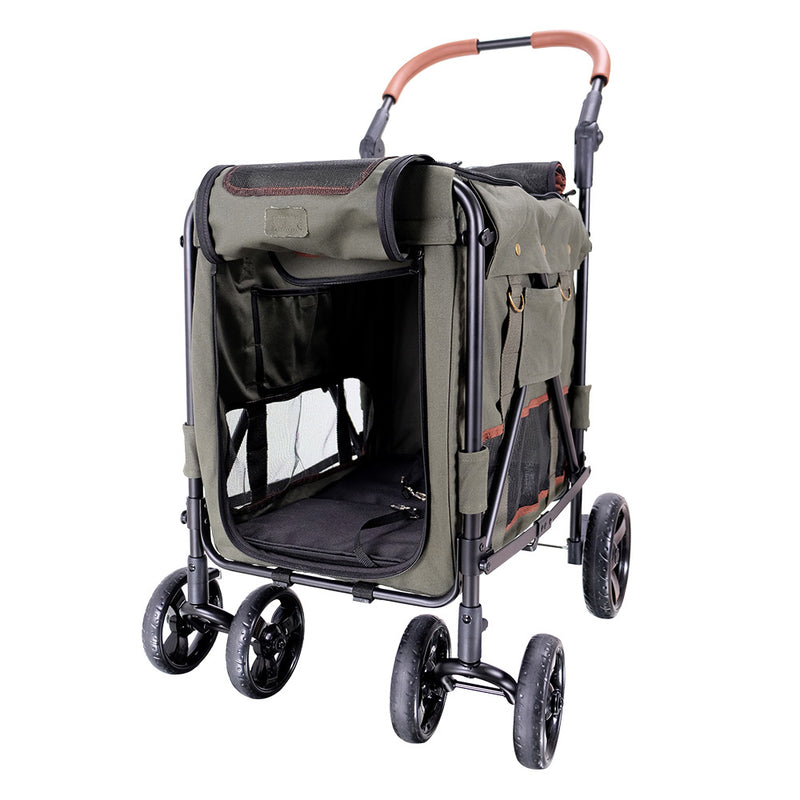 Ibiyaya pet stroller for large dogs with a large door for easy entrance