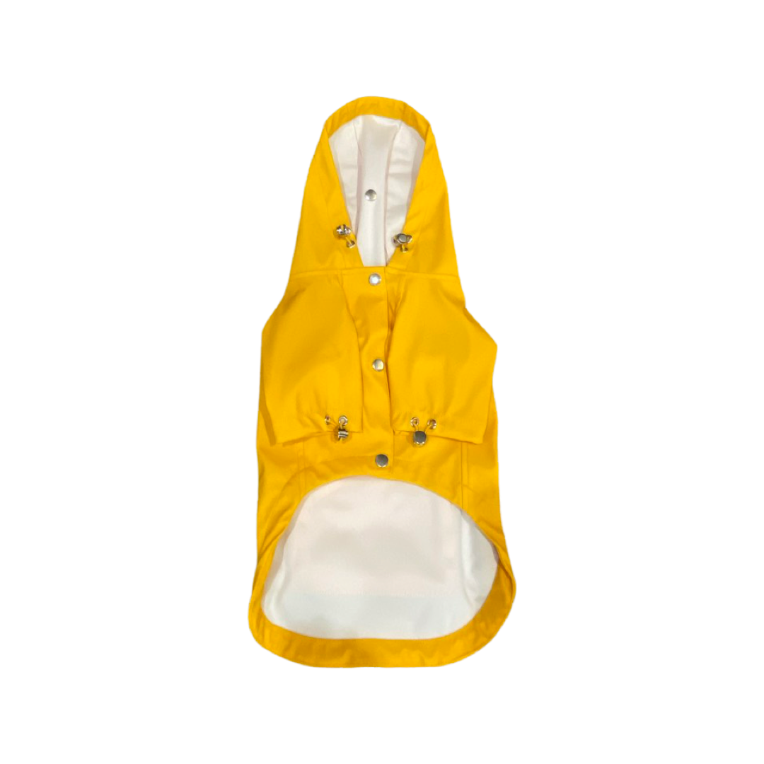 Echo Waterproof Dog Raincoat With Hood | Yellow