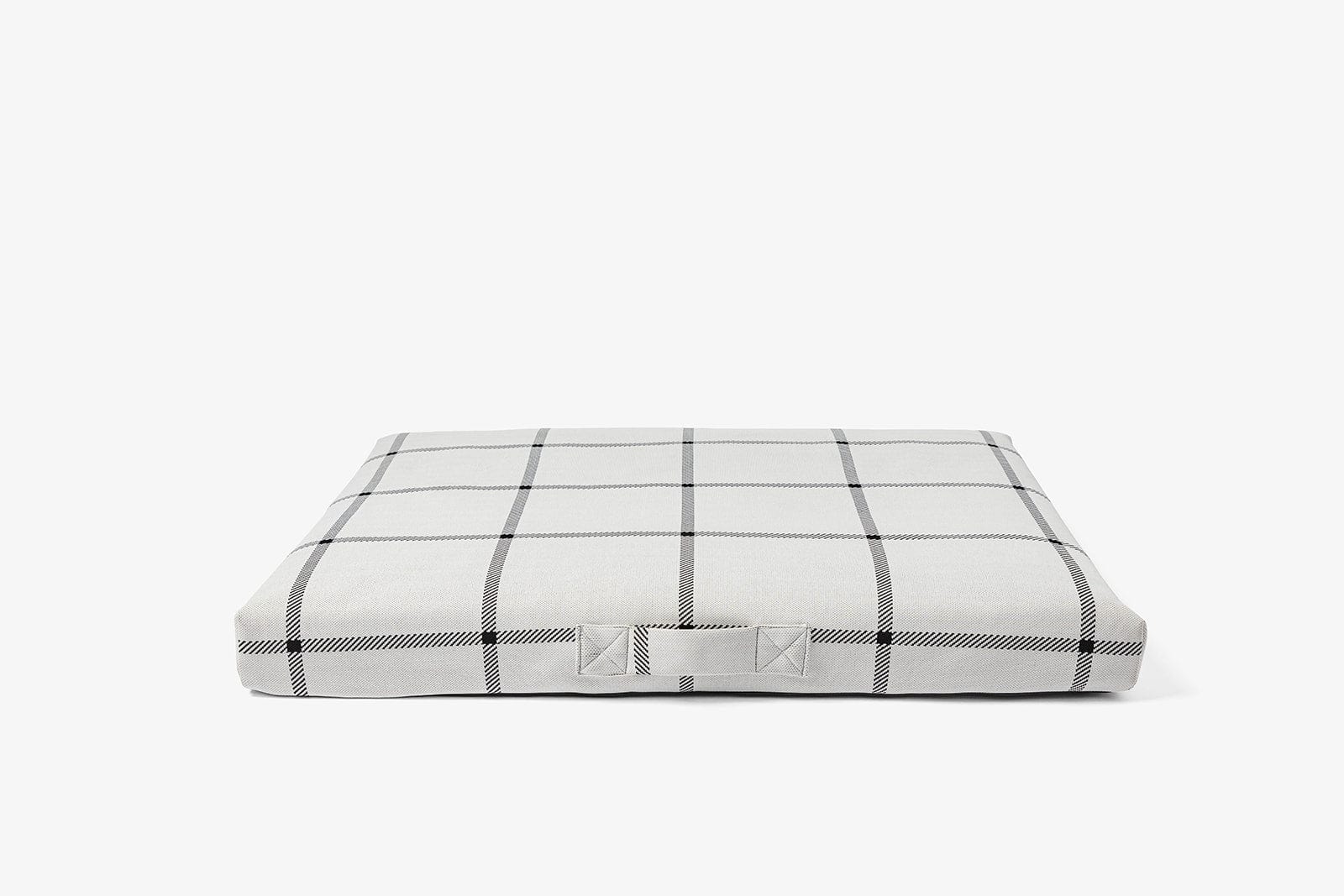 White Plaid | Dog Bed With Removable Cover