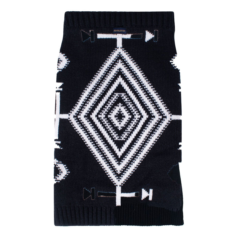 los ojos pattern pendleton dog sweater with logo
